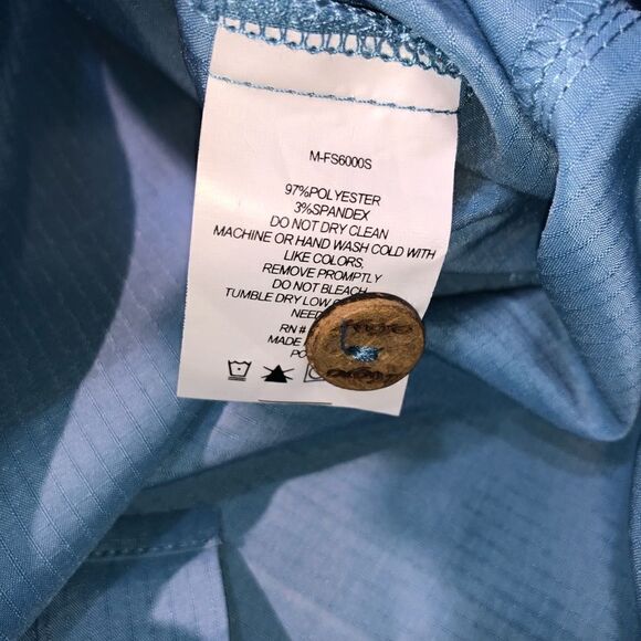 NWT MOJO Performance Wear MR.Big Sky Blue Large Button up Shirt - Picture 5 of 9